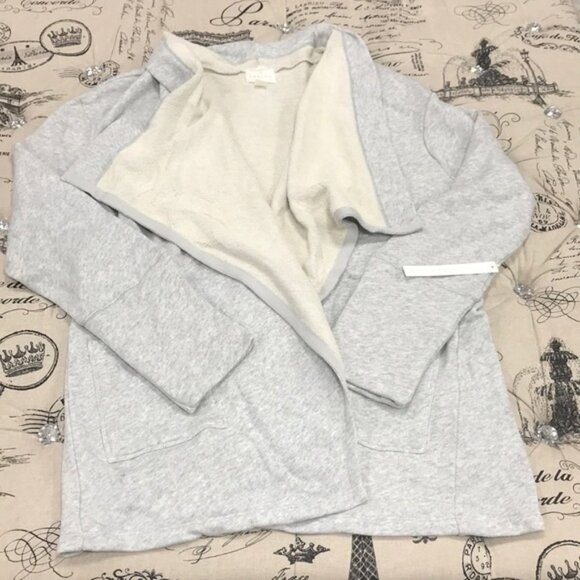 Caslon Asymmetrical Drape Collar Terry Jacket - Picture 4 of 5